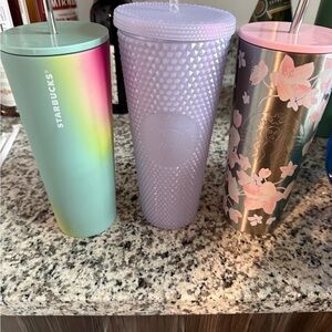 Starbucks Tumbler Trio - Pastel Gradient, Lavender, Floral